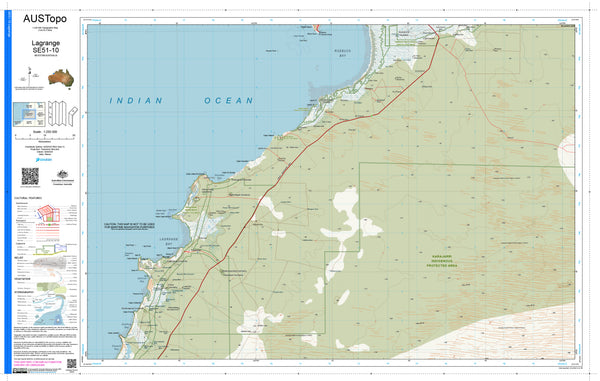 Lagrange SE51-10 AUSTopo 1:250,000 Map