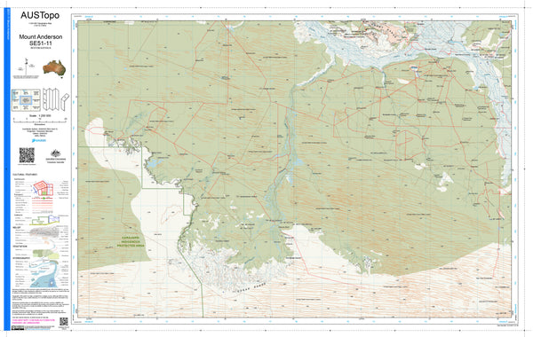 Mount Anderson SE51-11 AUSTopo 1:250,000 Map