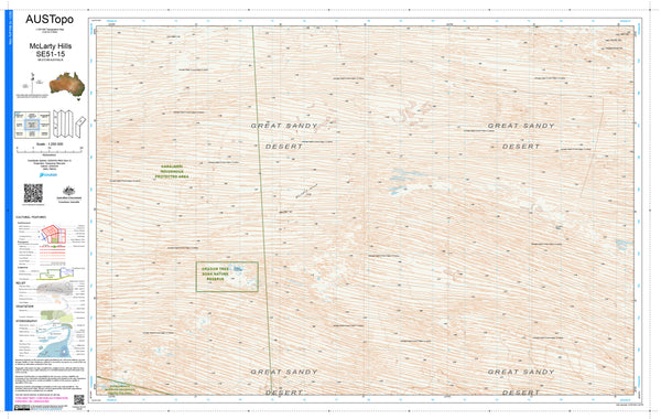 McLarty Hills SE51-15 AUSTopo 1:250,000 Map