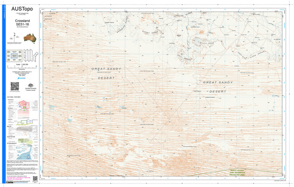 Crossland SE51-16 AUSTopo 1:250,000 Map