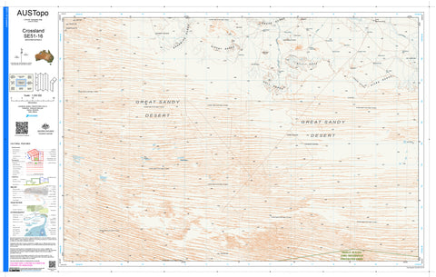 Crossland SE51-16 AUSTopo 1:250,000 Map