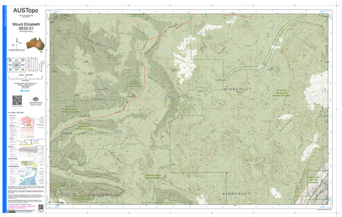 Mount Elizabeth E5201 AUSTopo 1:250,000 Map — AUSTopo 1:250,000 topographic map