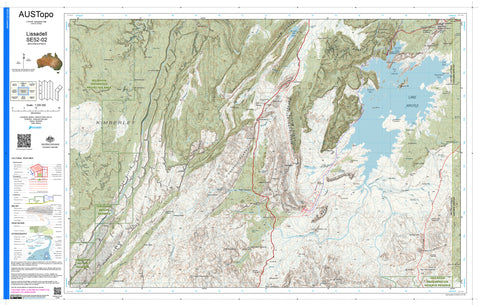 Lissadell E5202 AUSTopo 1:250,000 Map — AUSTopo 1:250,000 topographic map