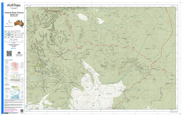 Victoria River Downs E5204 AUSTopo 1:250,000 Map