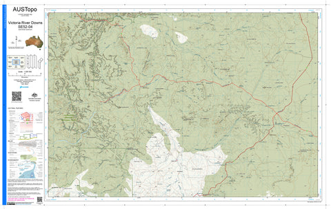 Victoria River Downs E5204 AUSTopo 1:250,000 Map