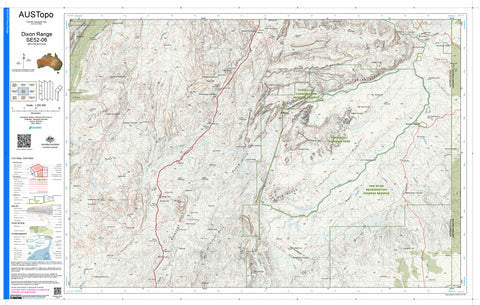 Dixon Range E5206 AUSTopo 1:250,000 Map — AUSTopo 1:250,000 topographic map