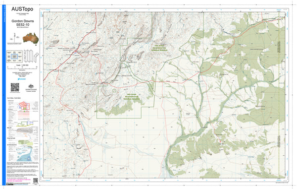 Gordon Downs E5210 AUSTopo 1:250,000 Map — AUSTopo 1:250,000 topographic map