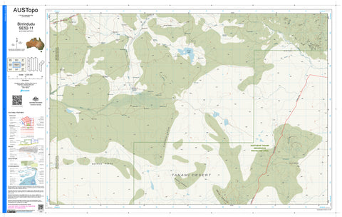 Birrindudu E5211 AUSTopo 1:250,000 Map | Mapworld