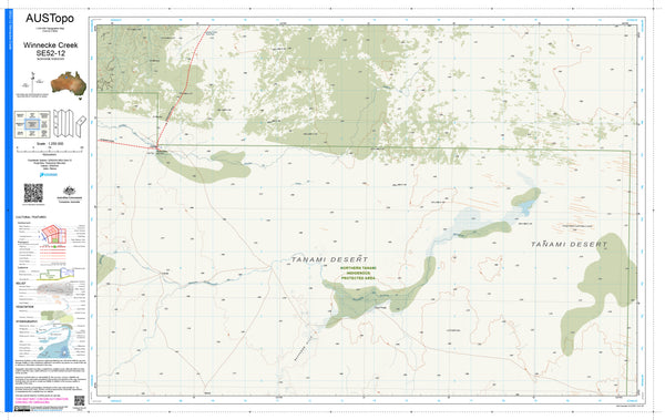 Winnecke Creek E5212 AUSTopo 1:250,000 Map