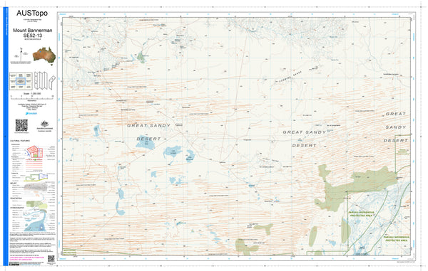 Mount Bannerman E5213 AUSTopo 1:250,000 Map