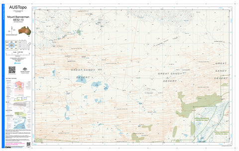 Mount Bannerman E5213 AUSTopo 1:250,000 Map