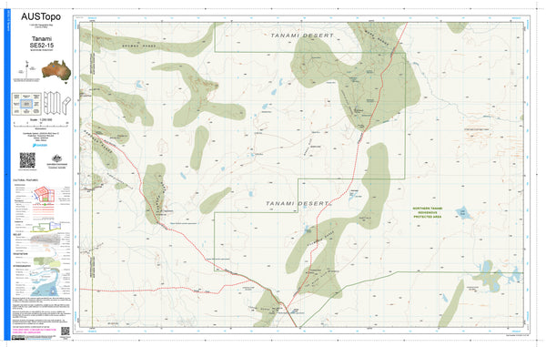 Tanami E5215 AUSTopo 1:250,000 Map