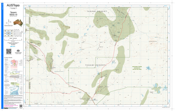 Tanami Map Tanami E5215 AUSTopo 1:250,000 Map | Mapworld