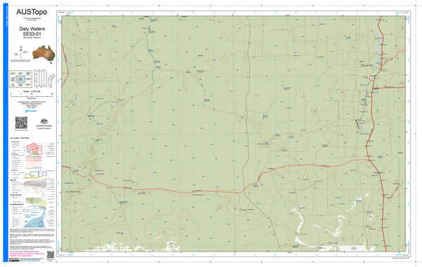 Daly Waters E5301 AUSTopo 1:250,000 Map