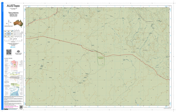 Tanumbirini E5302 AUSTopo 1:250,000 Map