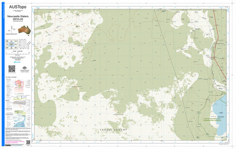 Newcastle Waters E5305 AUSTopo 1:250,000 Map — AUSTopo 1:250,000 topographic map
