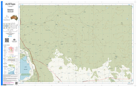 Beetaloo E5306 AUSTopo 1:250,000 Map — AUSTopo 1:250,000 topographic map