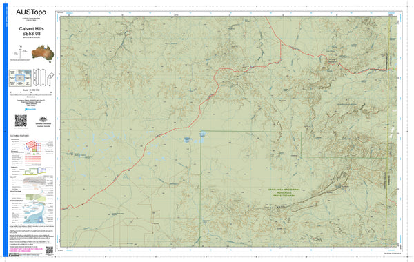 Calvert Hills E5308 AUSTopo 1:250,000 Map — AUSTopo 1:250,000 topographic map