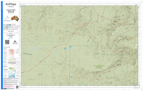 Calvert Hills E5308 AUSTopo 1:250,000 Map — AUSTopo 1:250,000 topographic map