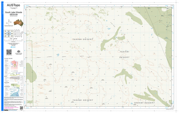 South Lake Woods E5309 AUSTopo 1:250,000 Map