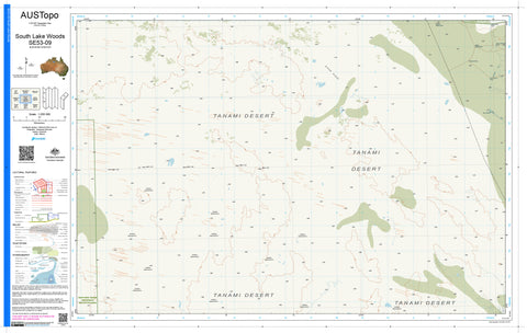 South Lake Woods E5309 AUSTopo 1:250,000 Map — AUSTopo 1:250,000 topographic map
