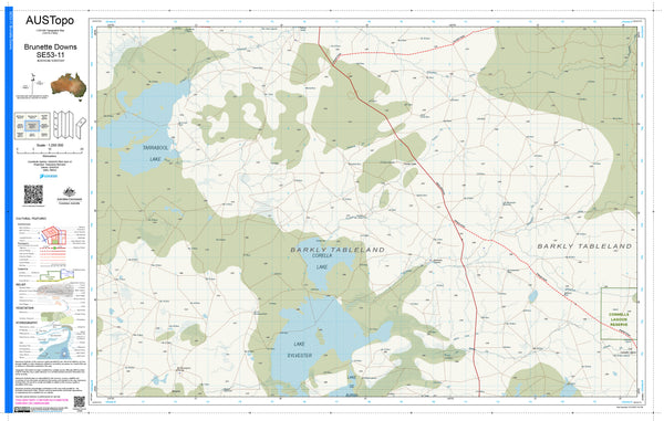 Brunette Downs E5311 AUSTopo 1:250,000 Map — AUSTopo 1:250,000 topographic map