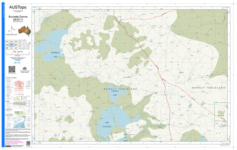 Brunette Downs E5311 AUSTopo 1:250,000 Map — AUSTopo 1:250,000 topographic map