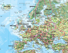Environmental World Maps International 1395 x 875mm Wall Map