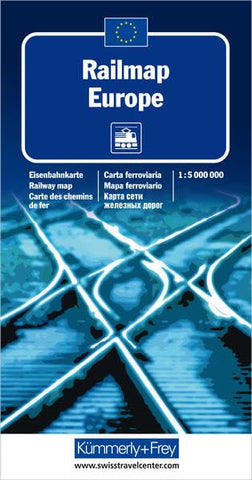 Railmap of Europe Kummerley & Frey