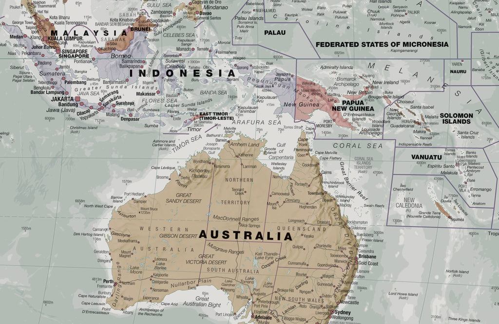 Executive World Wall Map (2000) – Maps International | Mapworld