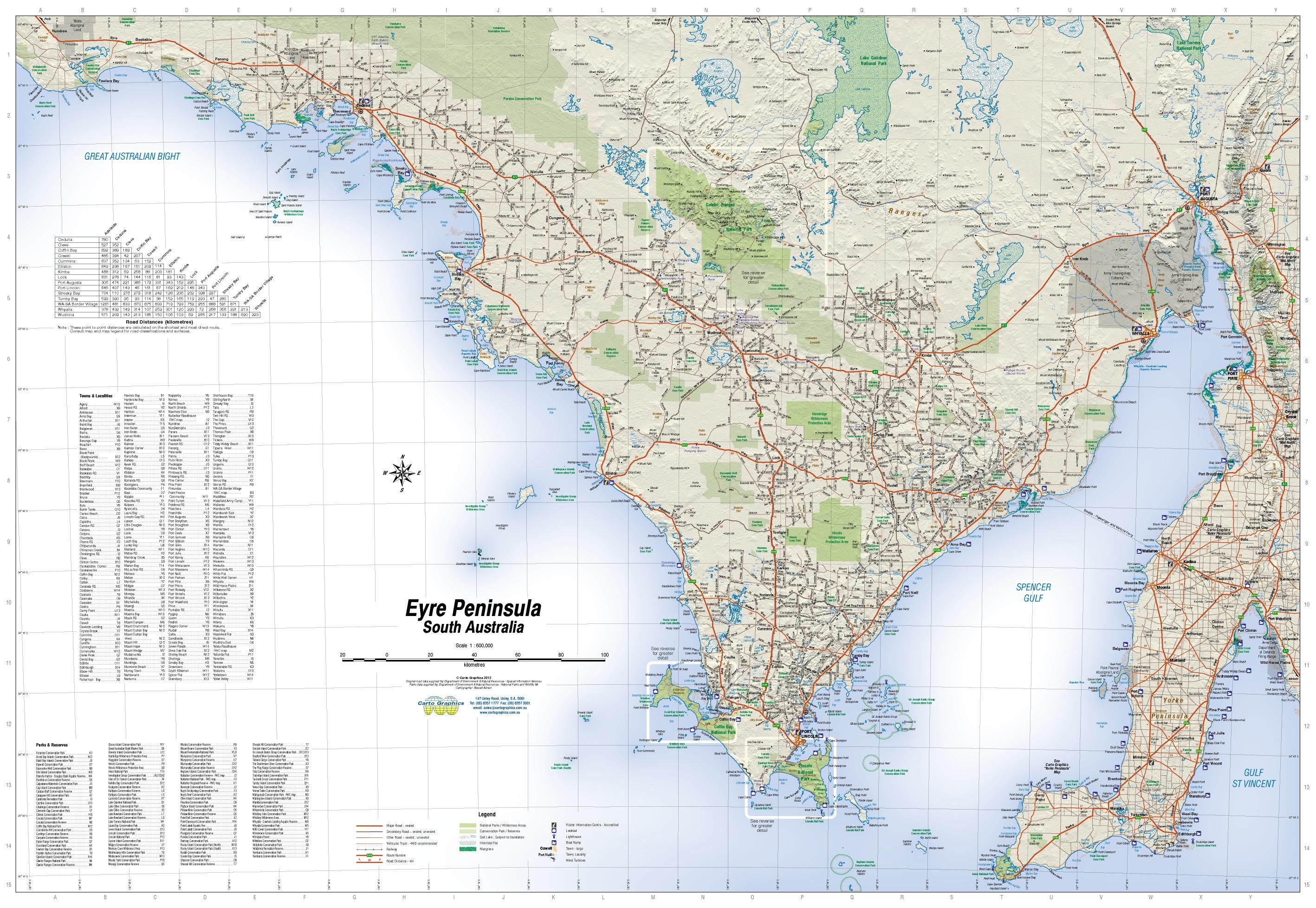 Eyre Postcode Map Eyre Peninsula Map – Carto Graphics | Mapworld