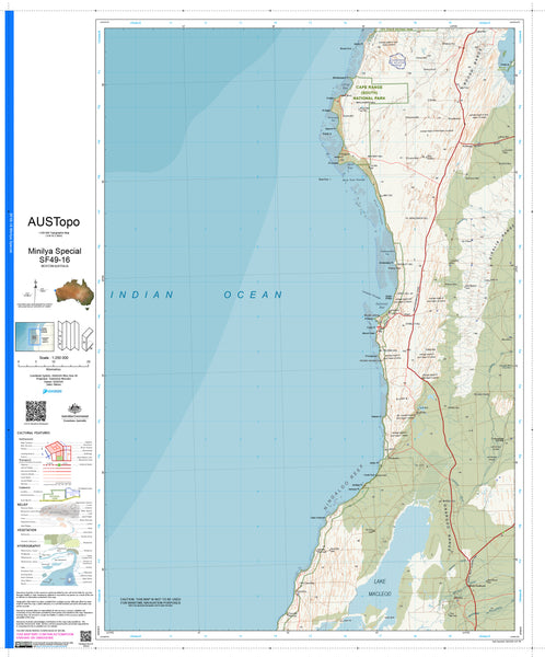 Minilya Special SF49-16 AUSTopo 1:250,000 Map