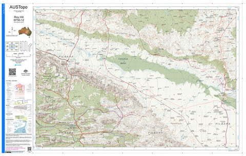 Roy Hill SF50-12 AUSTopo 1:250,000 Map