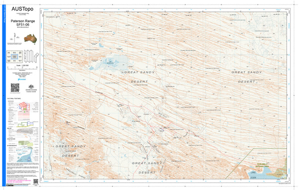 Paterson Range SF51-06 AUSTopo 1:250,000 Map