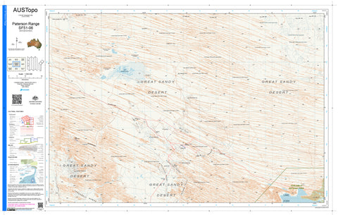 Paterson Range SF51-06 AUSTopo 1:250,000 Map