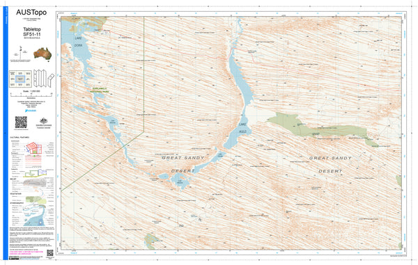 Tabletop SF51-11 AUSTopo 1:250,000 Map