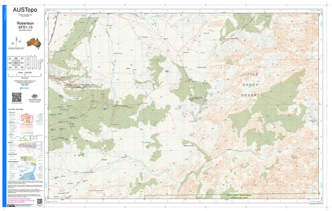 Robertson SF51-13 AUSTopo 1:250,000 Map