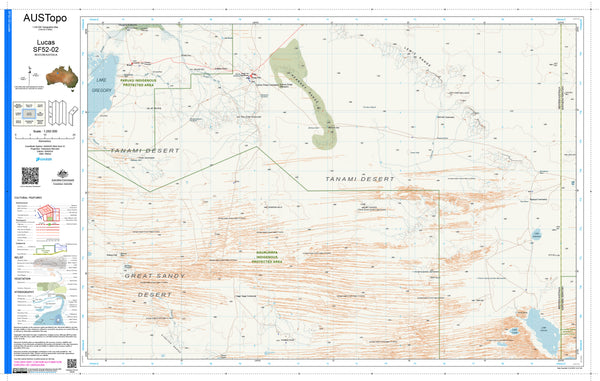 Lucas F5202 AUSTopo 1:250,000 Map — AUSTopo 1:250,000 topographic map