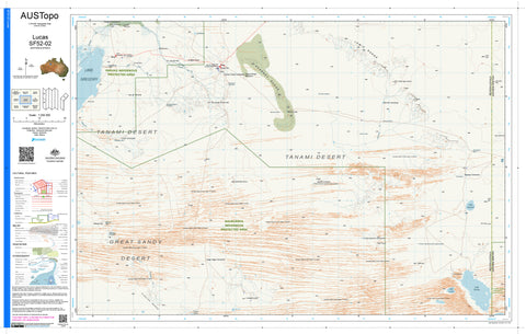 Lucas F5202 AUSTopo 1:250,000 Map — AUSTopo 1:250,000 topographic map