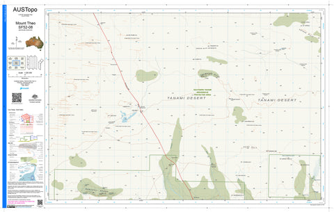 Mount Theo F5208 AUSTopo 1:250,000 Map — AUSTopo 1:250,000 topographic map