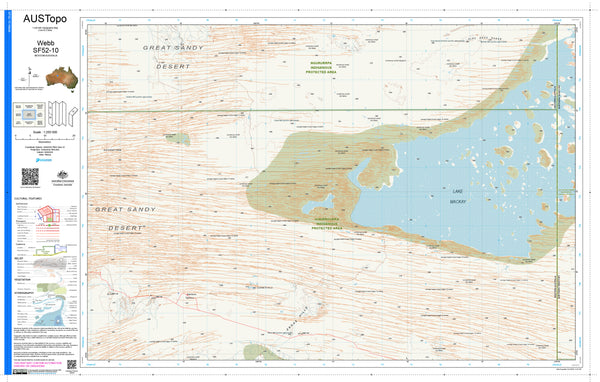 Webb F5210 AUSTopo 1:250,000 Map