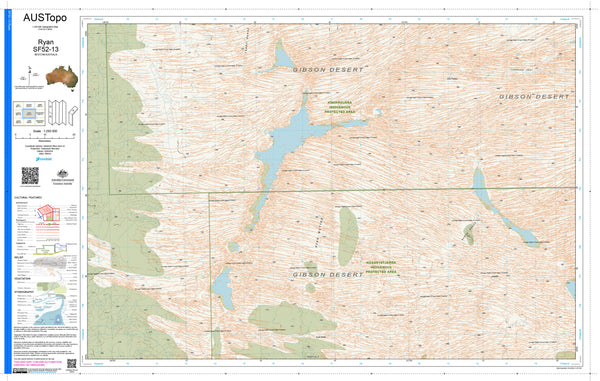 Ryan F5213 AUSTopo 1:250,000 Map | Mapworld