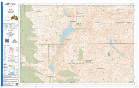 Ryan F5213 AUSTopo 1:250,000 Map | Mapworld