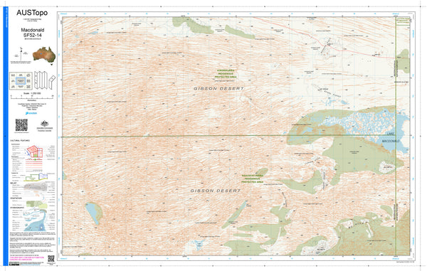 Macdonald F5214 AUSTopo 1:250,000 Map — AUSTopo 1:250,000 topographic map