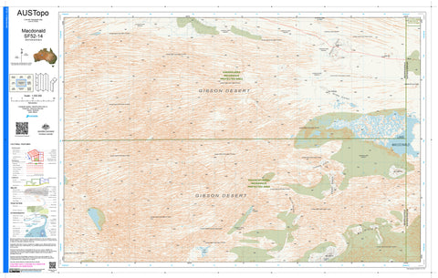 Macdonald F5214 AUSTopo 1:250,000 Map — AUSTopo 1:250,000 topographic map