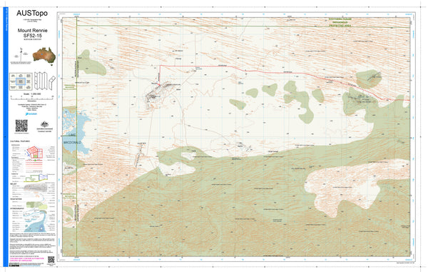 Mount Rennie F5215 AUSTopo 1:250,000 Map — AUSTopo 1:250,000 topographic map