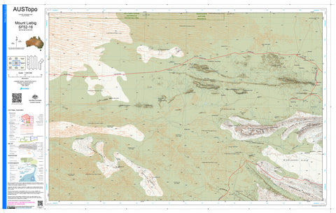 Mount Liebig F5216 AUSTopo 1:250,000 Map — AUSTopo 1:250,000 topographic map