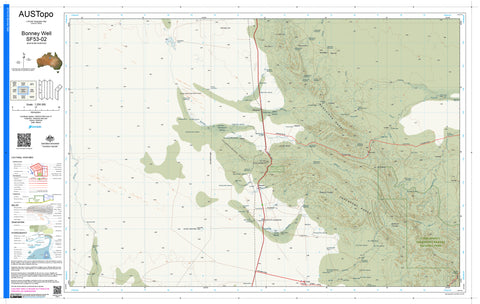 Bonney Well F5302 AUSTopo 1:250,000 Map | Mapworld