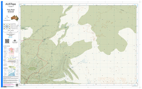 Frew River F5303 AUSTopo 1:250,000 Map