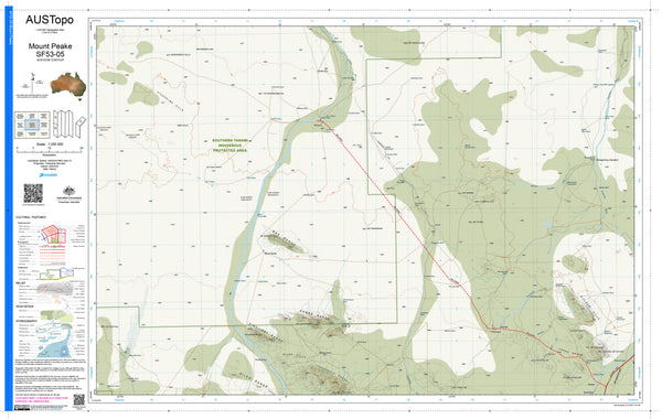 Mount Peake F5305 AUSTopo 1:250,000 Map — AUSTopo 1:250,000 topographic map